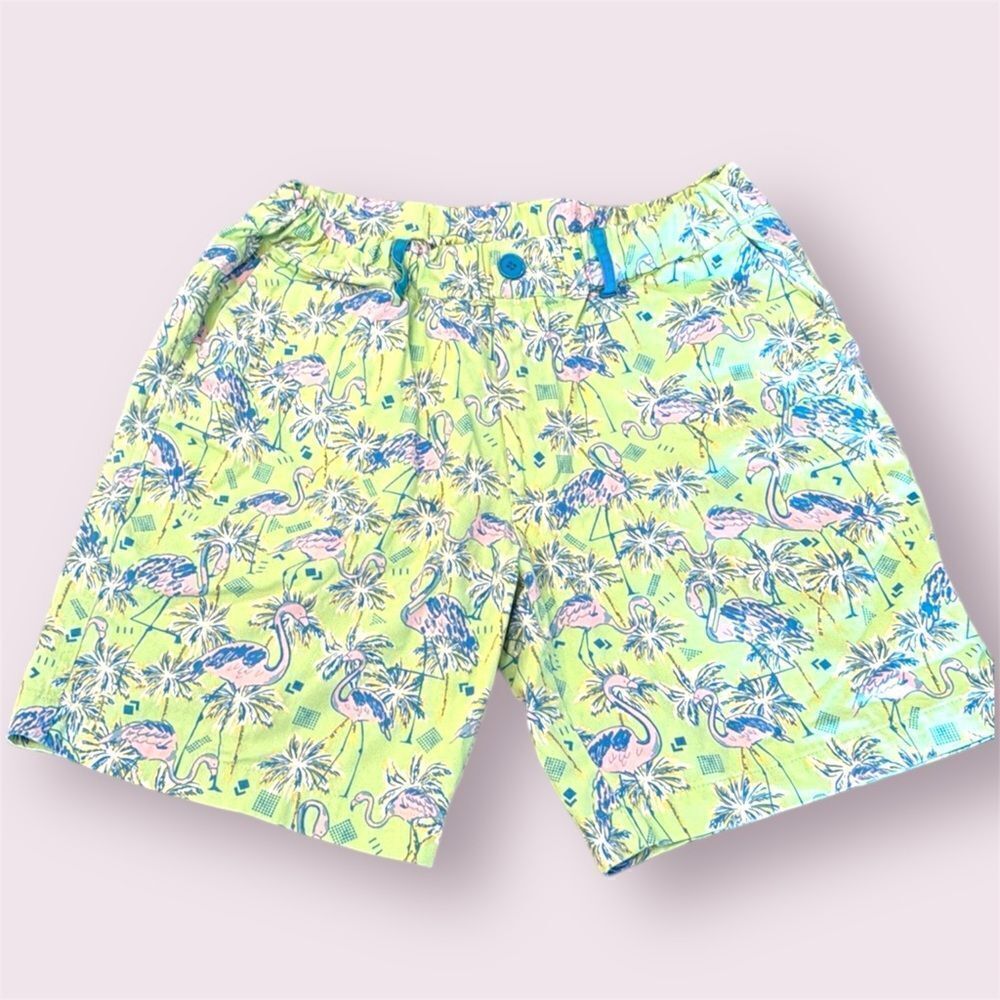 EXTREME 80s Retro Flamingo Print Shorts